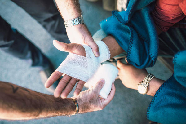 first aid bandaging